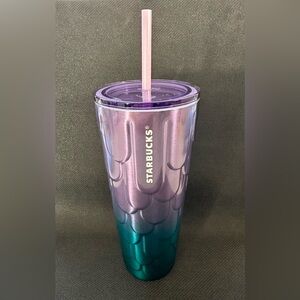 Starbucks 2023 Spring Purple Twilight Ombre Mermaid Scales Stainless Tumbler Cup